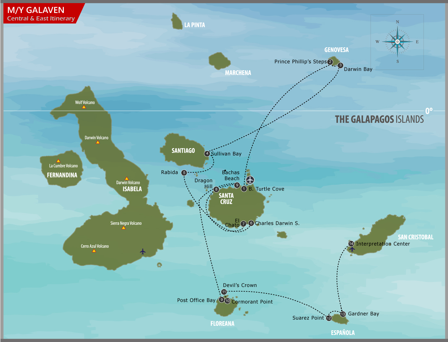 galaven 8a itinerary