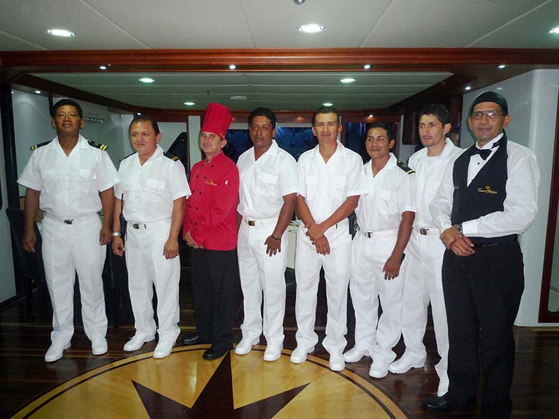 Treasure of Galapagos catamaran crew